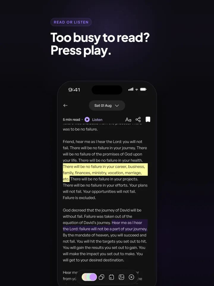 Too busy to read? Press play: a devotional with audio