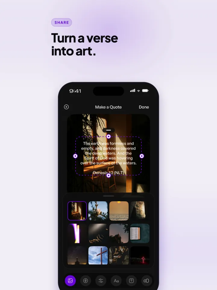 Turn a verse into art to share